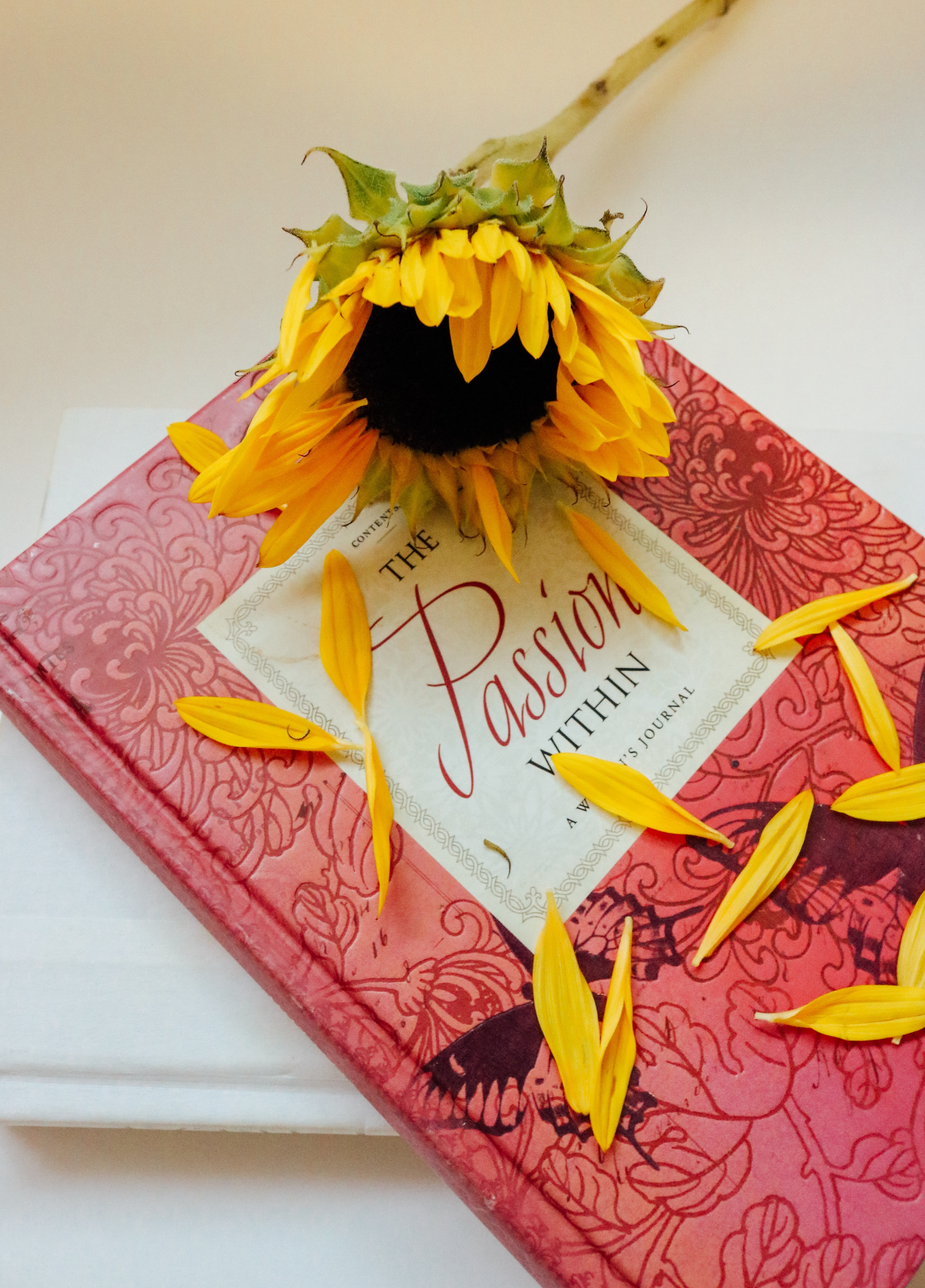 flowers and book